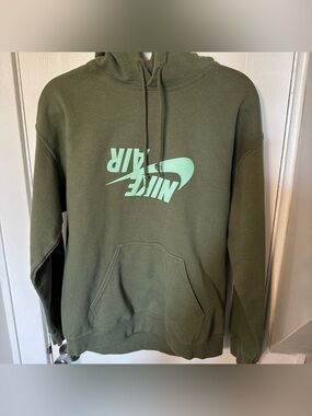Cactus Jack by Travis Scott Olive Green Hoodie with Mint Graphic Size M